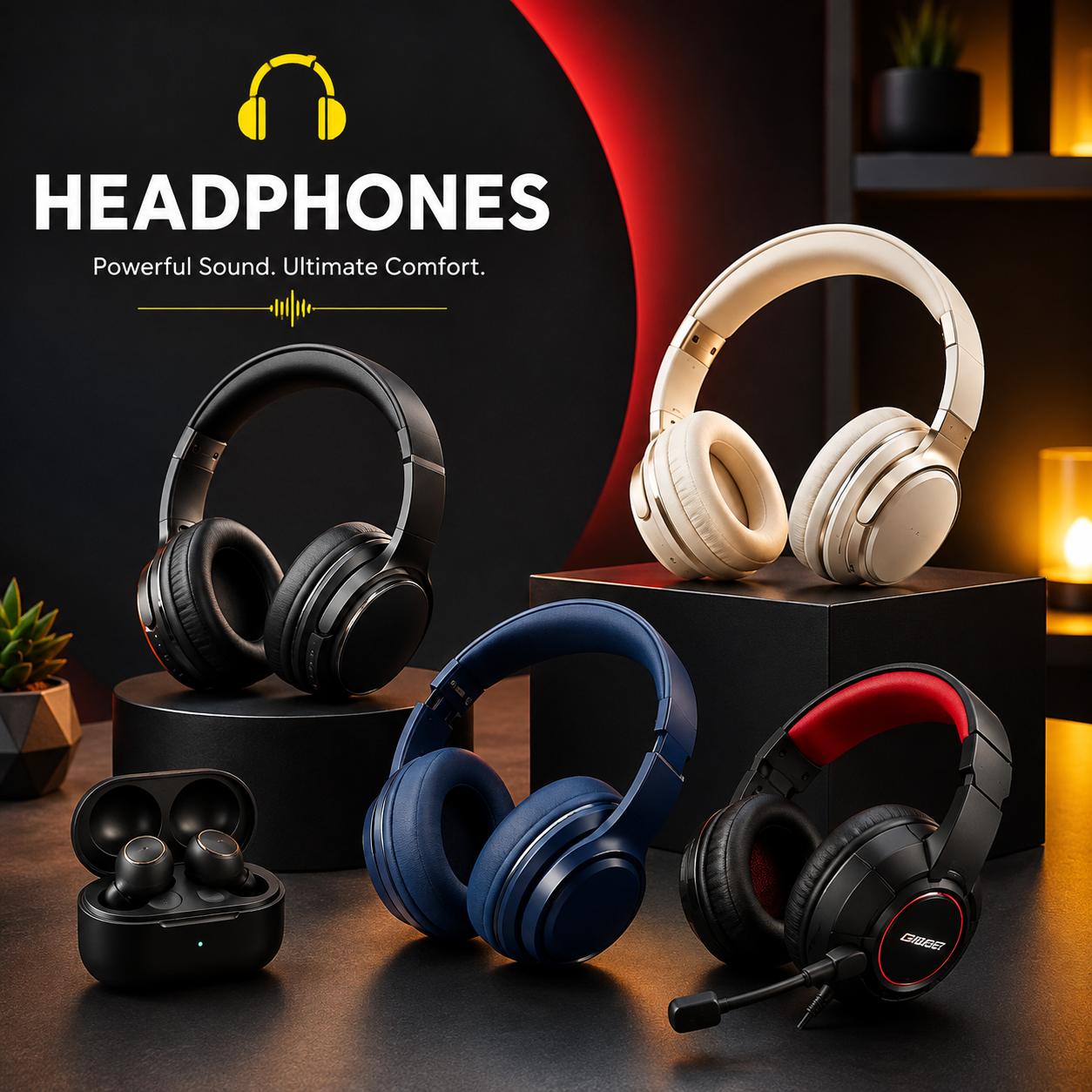 Headphones.
